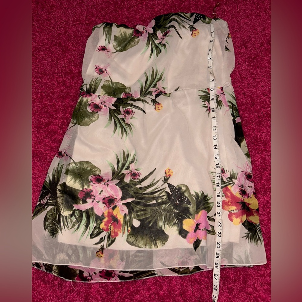 Floral Strapless Dress